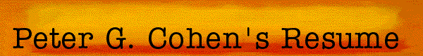  Peter G. Cohen's Resume 